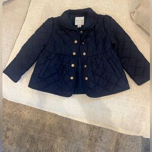 Janie and Jack Dark Blue Quilted Puffer Jacket